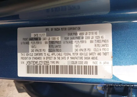 2018 Mazda Cx-5 Grand Touring from USA, damaged, VIN JM3KFBDM6J0319055